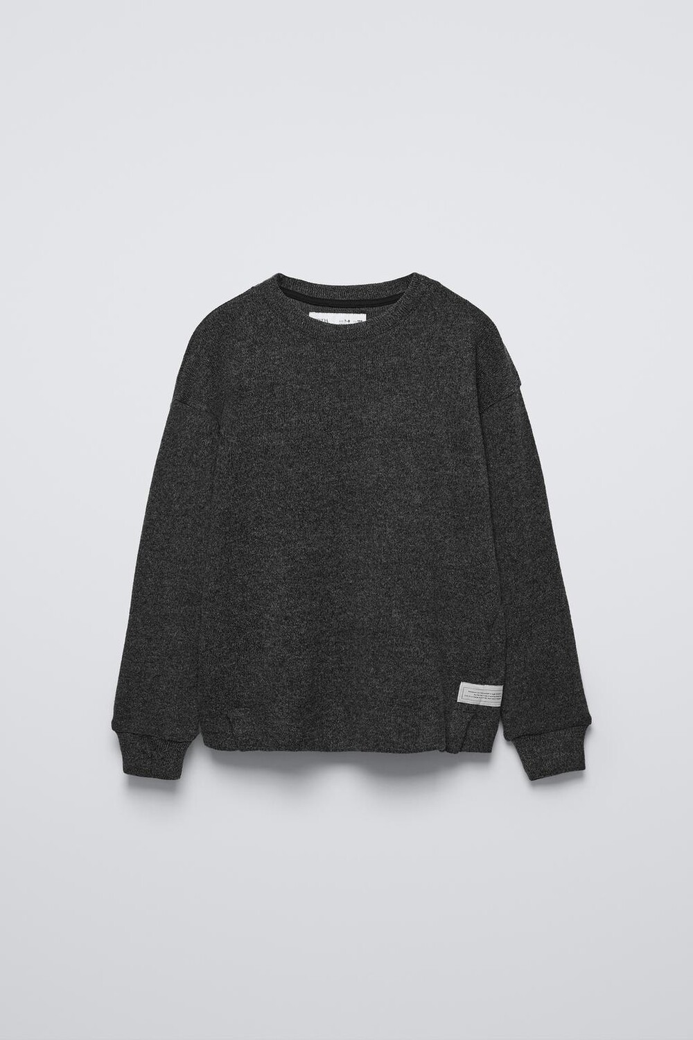

Мягкая на ощупь футболка ZARA, серый мергель