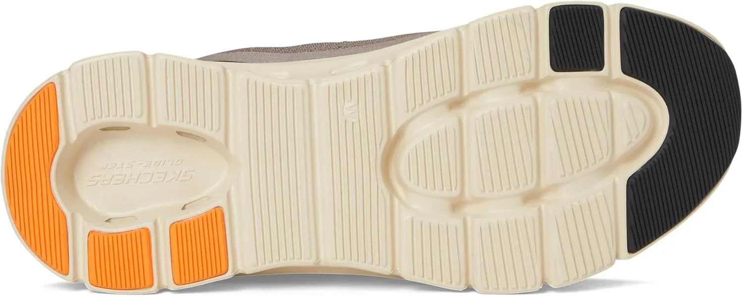 Мужские кроссовки Skechers Arch Fit Glide-Step Pro Hands Free Slip-in Trainers, Taupe Black — фото 4