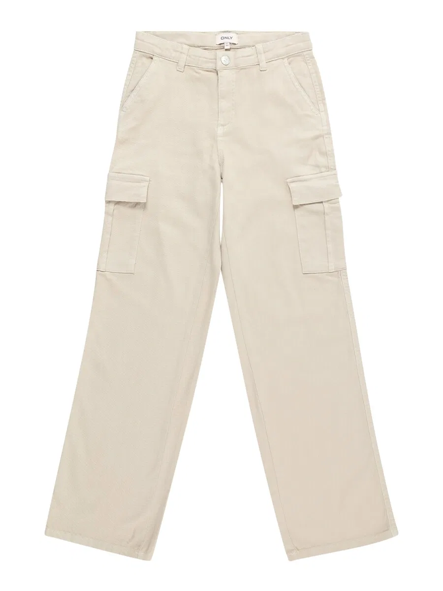 Брюки ONLY GIRLS Regular Pants 'Yarrow-Vox' кремового цвета