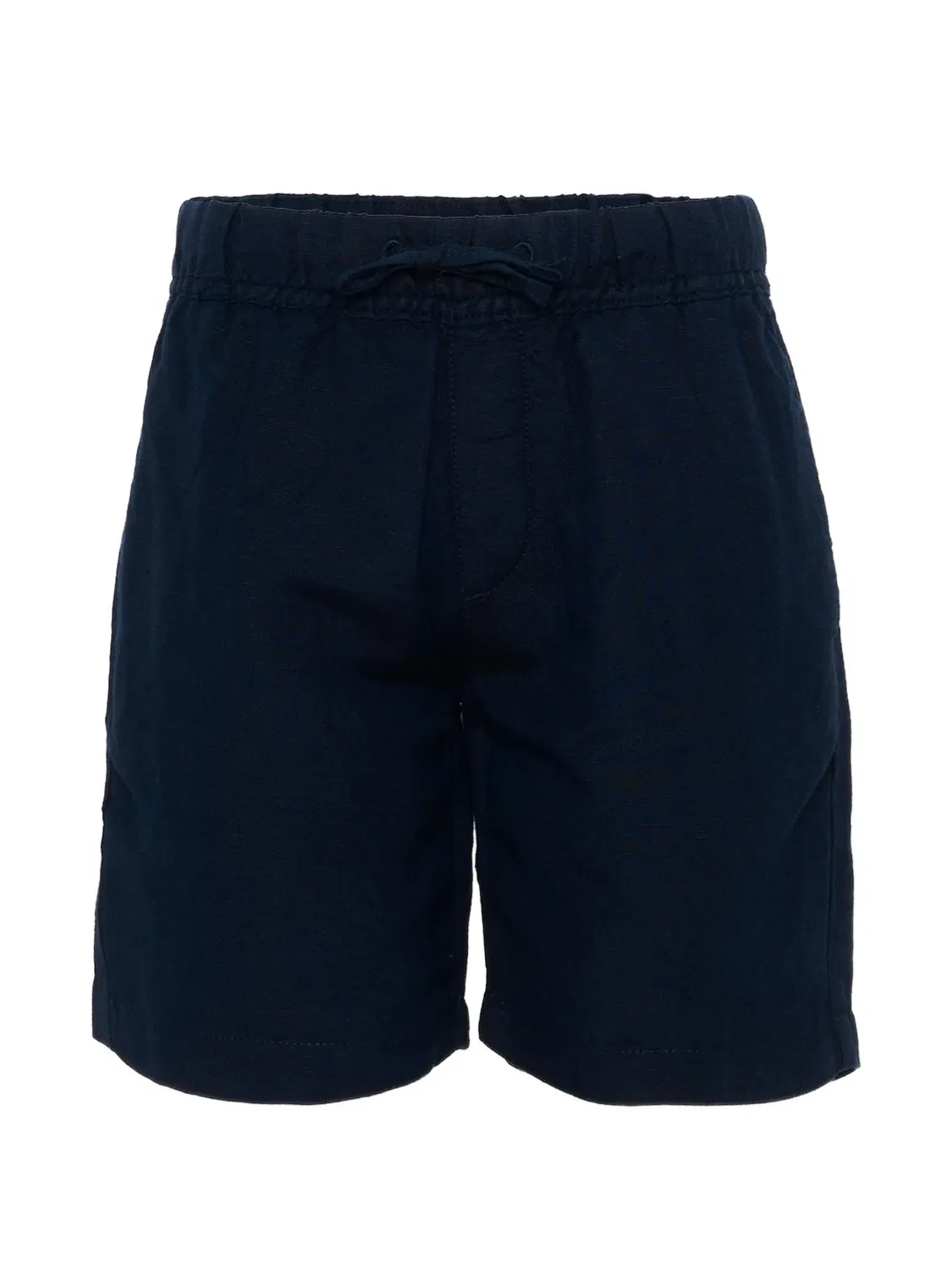 Шорты с кулиской из льна и хлопка, синие Tommy Hilfiger, синий