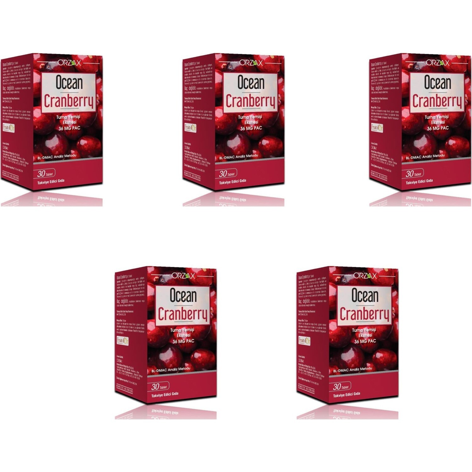 

Добавка Orzax Ocean Cranberry, 4 упаковок по 30 капсул