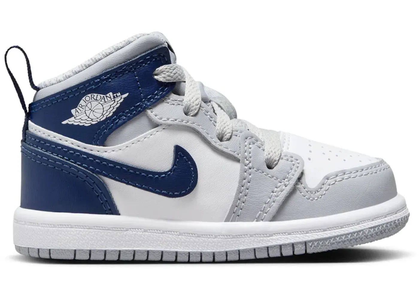 Детские кроссовки Lifestyle Jordan 1 Mid Jordan, White/Wolf Grey/Midnight Navy