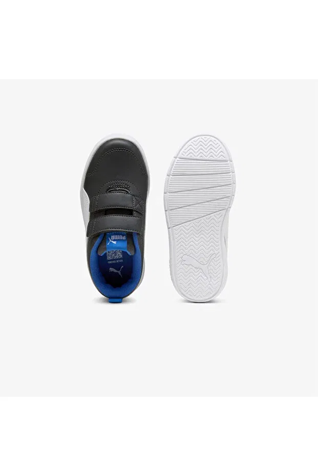 Детские спортивные кроссовки для девочек текстильные Courtflex v3 Puma, Gray — фото 4