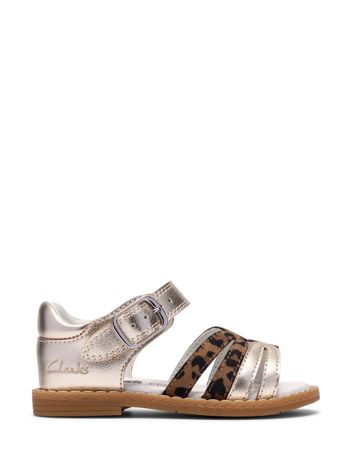 Сандалии Clarks Luana Dress, с металлическим эффектом, цвет Animal