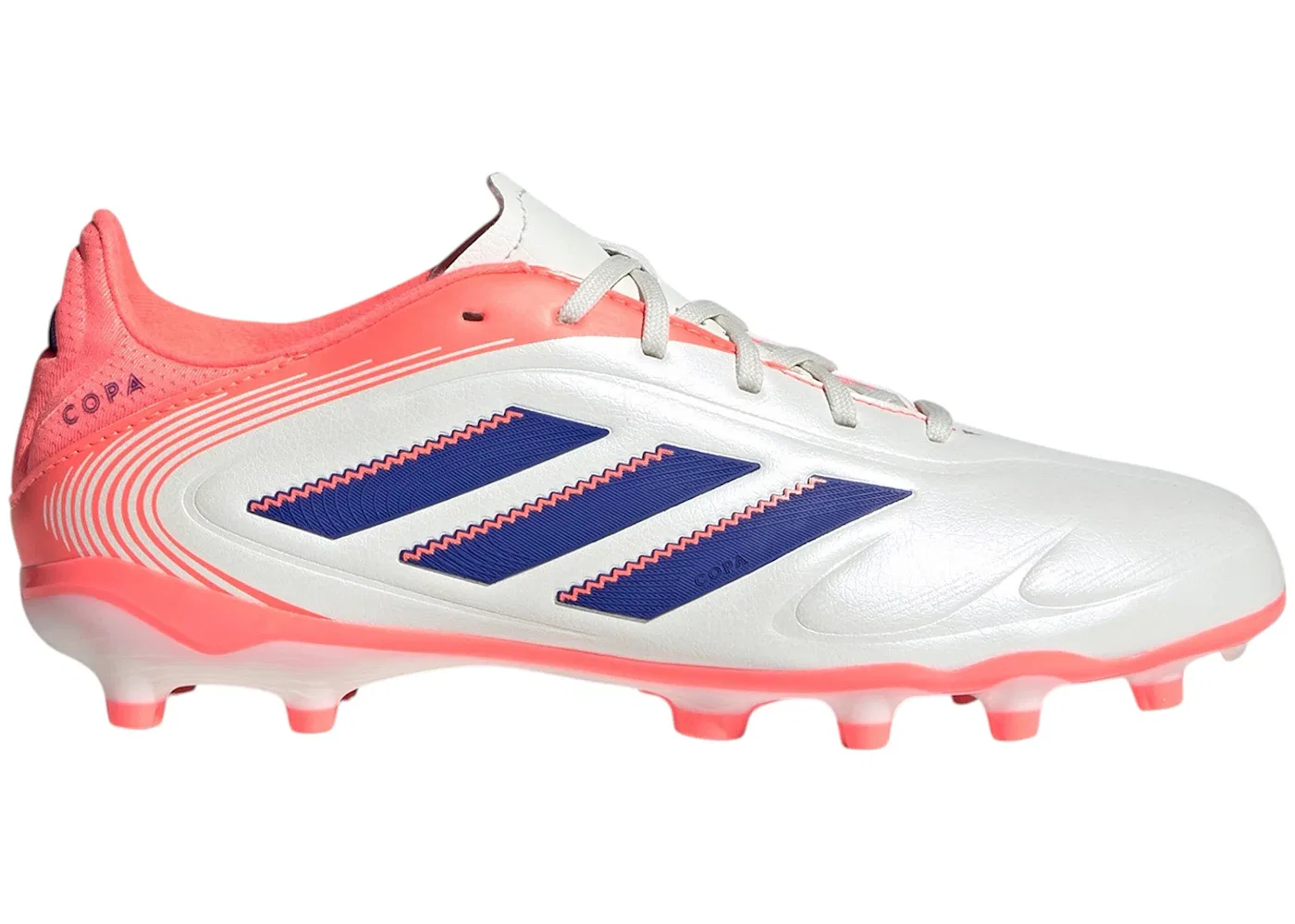 Детские бутсы с длинным рукавом Adidas Copa Pure 3 League FG/MG, Off White/Lucid Blue/Signal Coral