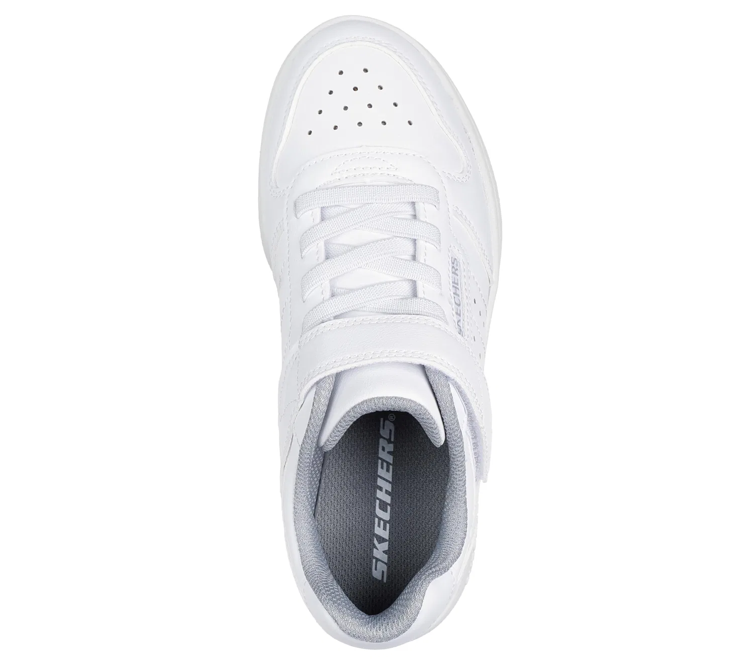 Детские кроссовки для мальчиков Skechers, White Synthetic White Trim — фото 3