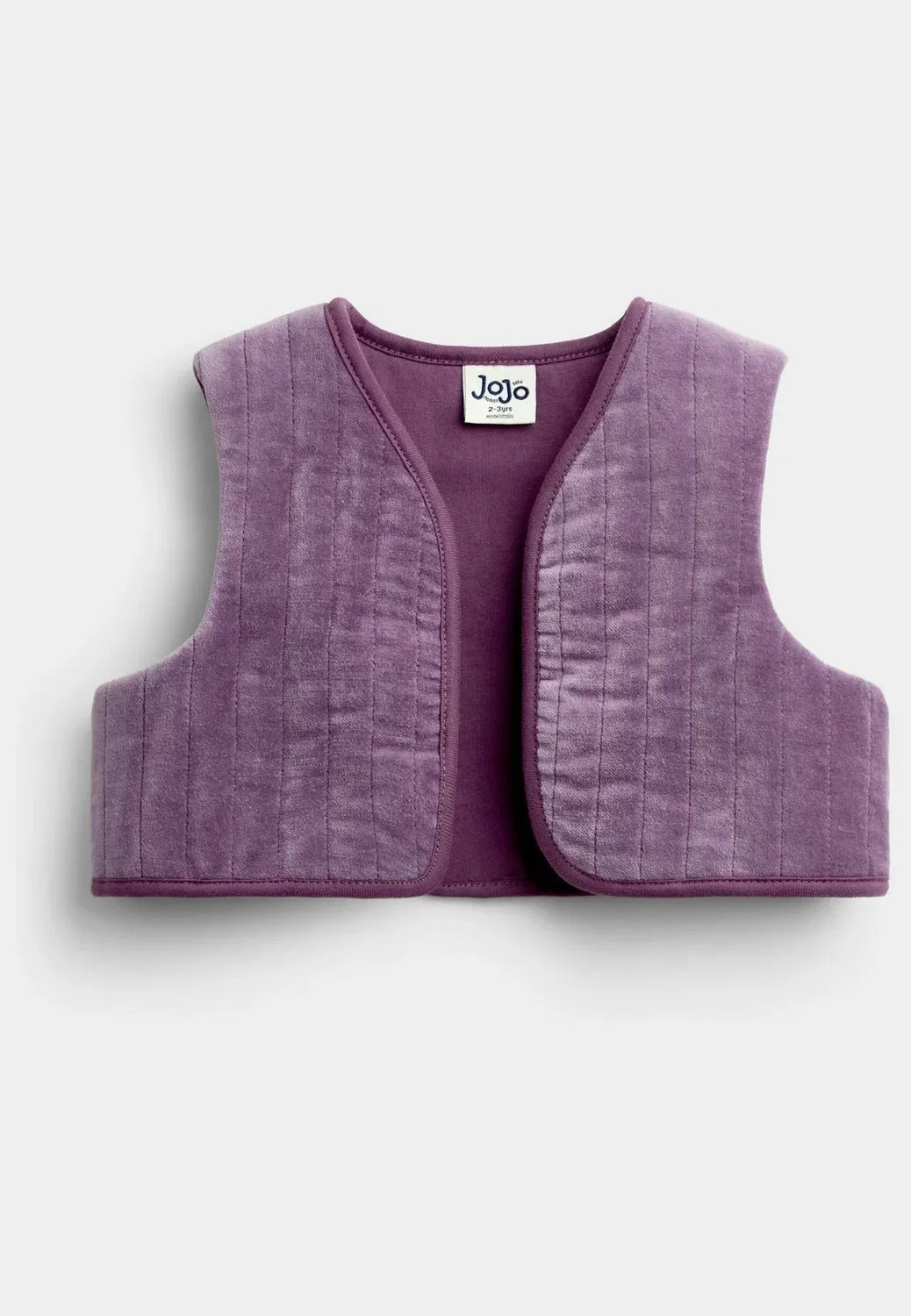 Комплект из вышитого платья и жилета из марли Jojo Maman Bébé, Purple Floral — фото 3