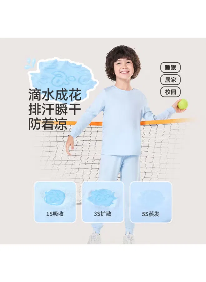 Комплект пижамы с эффектом двухстороннего ношения, модель Super Stretch Fit, Long Time Companion, голубой — фото 2