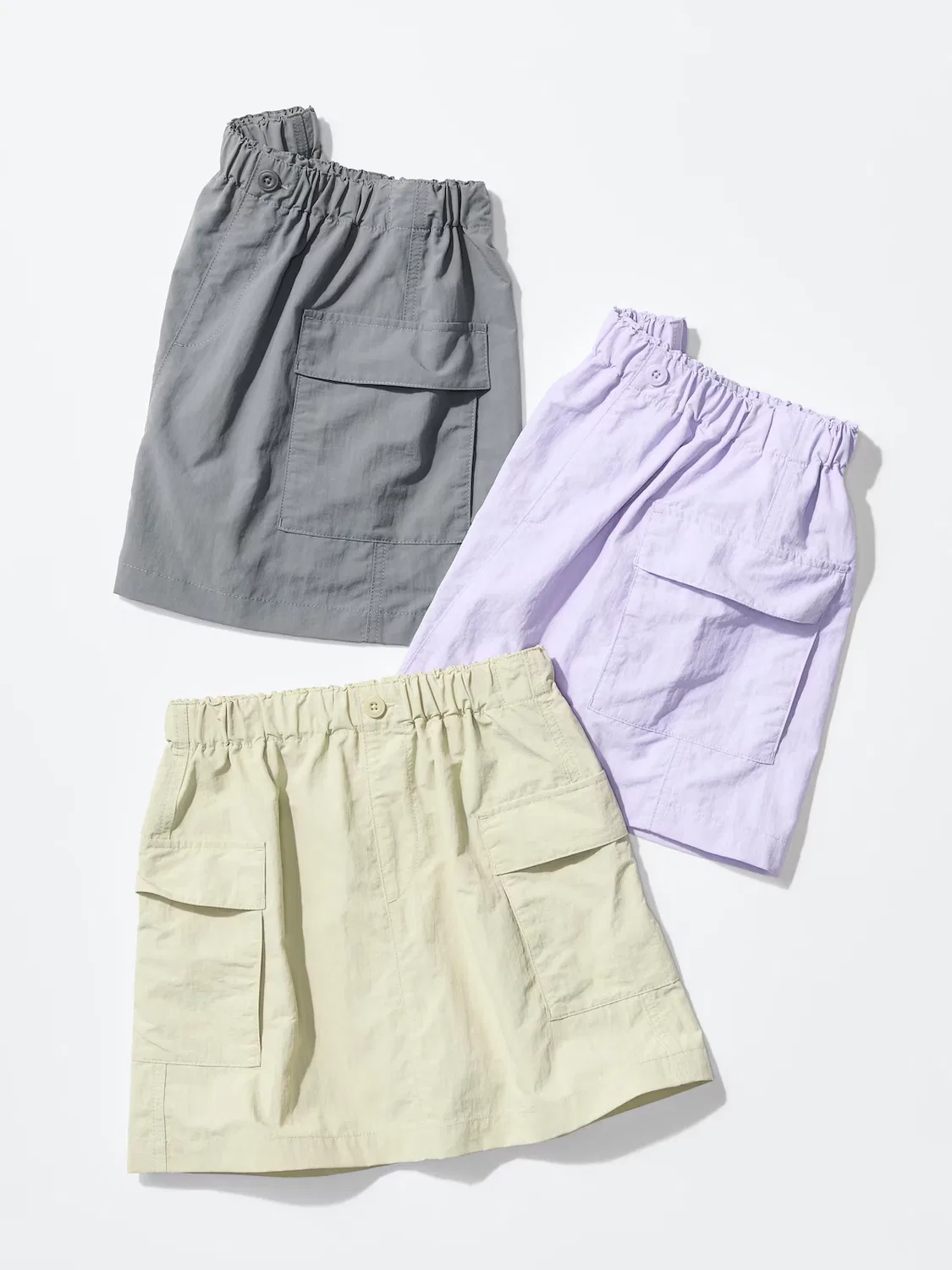 Шорты детские Uniqlo, в стиле рабочей одежды, натуральный — фото 3