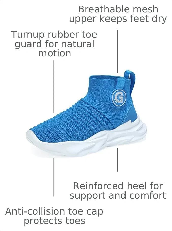 Детские дышащие кроссовки с высоким верхом Casbeam, Blue — фото 3