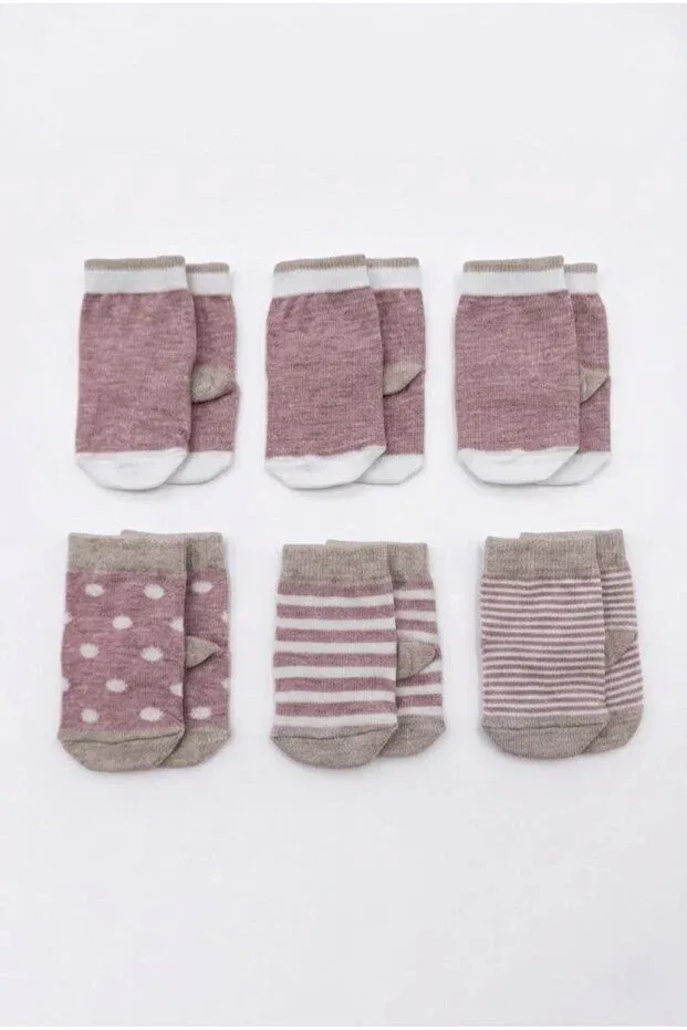 Детские носки для девочек хлопковые набор 6 пар Cocole Socks, Multicolor — фото 4
