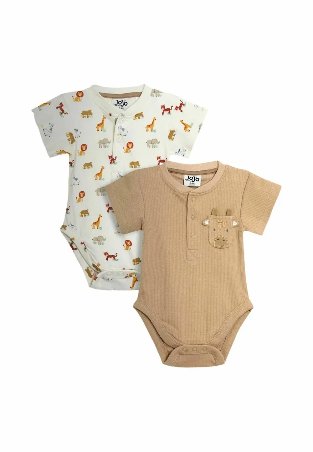 Стандартный крой - короткий рукав, комплект из 2 штук - облегающий крой Jojo Maman Bébé, Natural