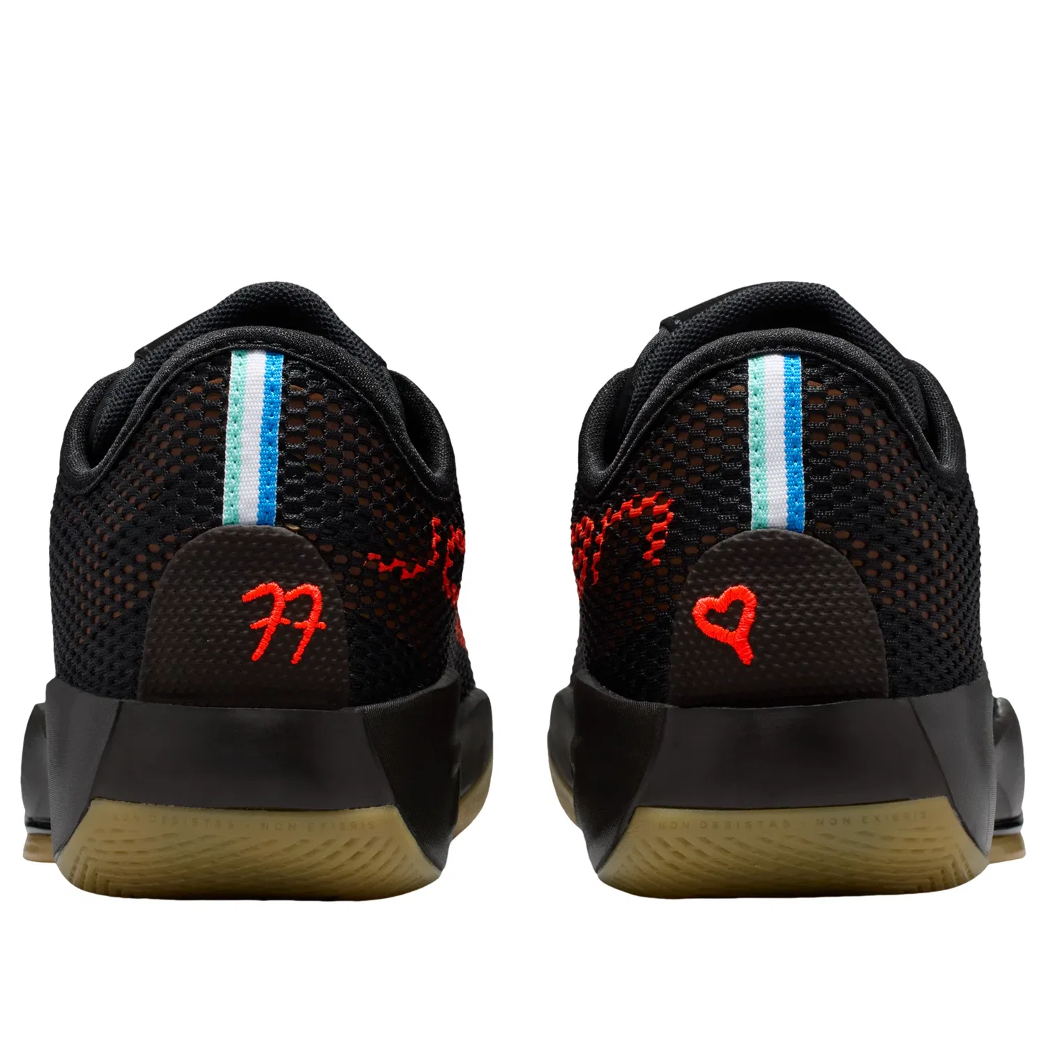 Детские кроссовки с сетчатым верхом Air Jordan Luka 77 'Black Gum' Jordan, Black/Fauna Brown/Gum Light Brown/Infrared 23 — фото 4