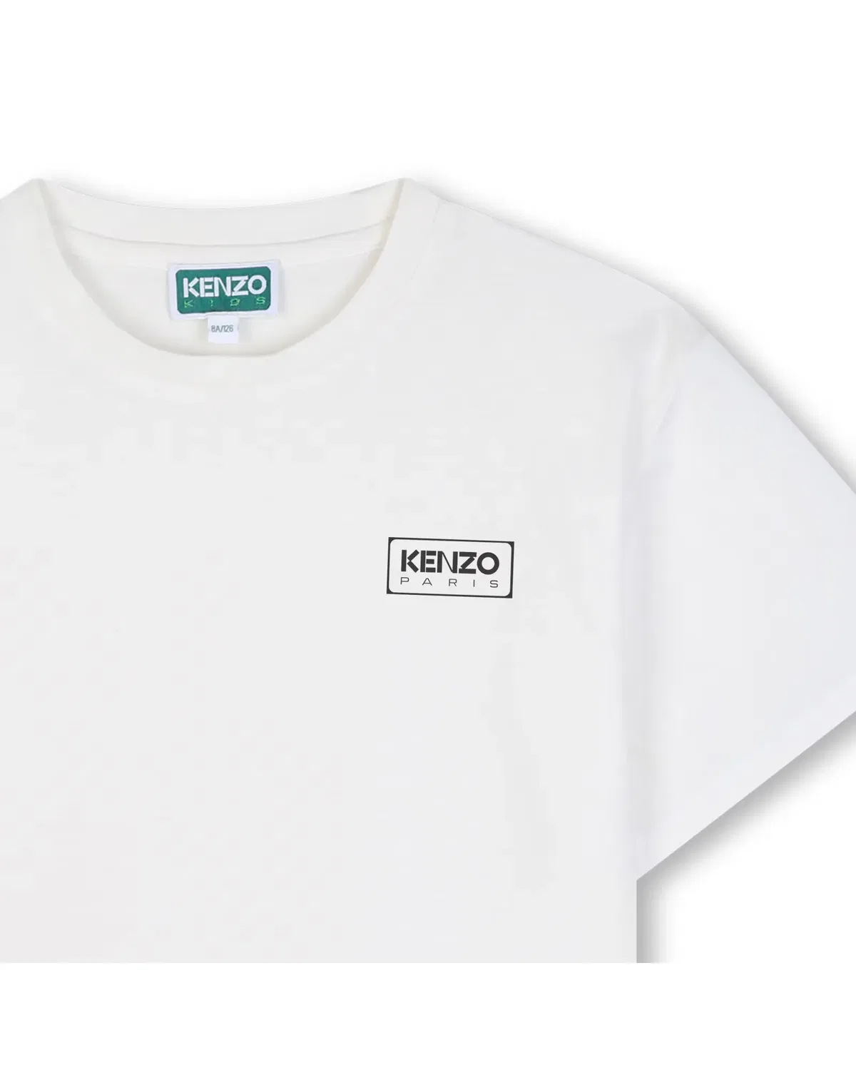 Детская футболка для мальчиков с принтом Kenzo Kids, Blanco — фото 2