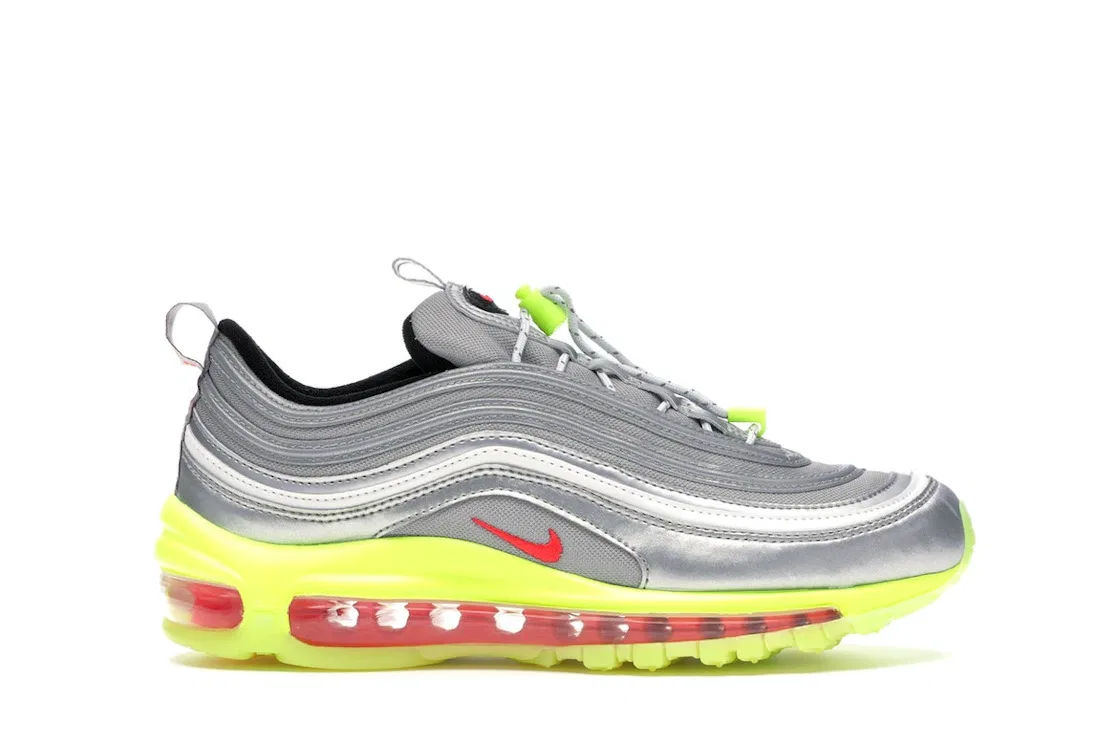 Детские кроссовки Lifestyle Nike Air Max 97 Rft, Metallic Silver/Red Orbit-Volt-Black-White