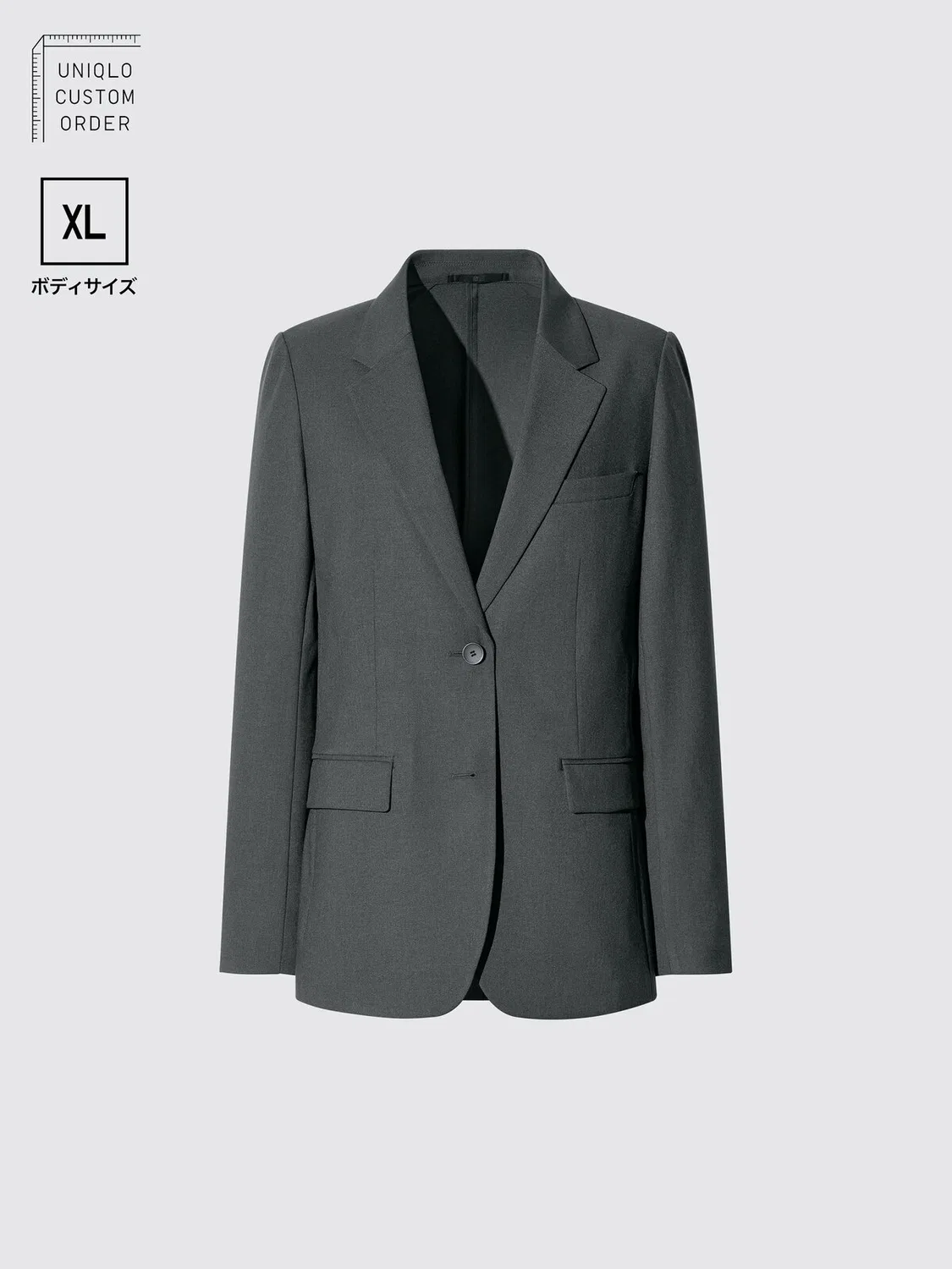 Куртка Uniqlo, для повседневной носки, темно-серый