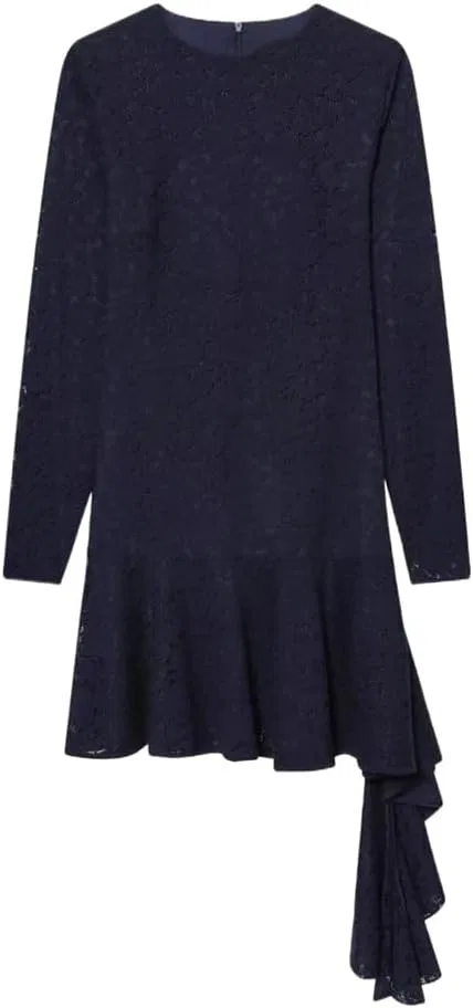 Женское мини-платье с кружевом High Street, Navy Blue