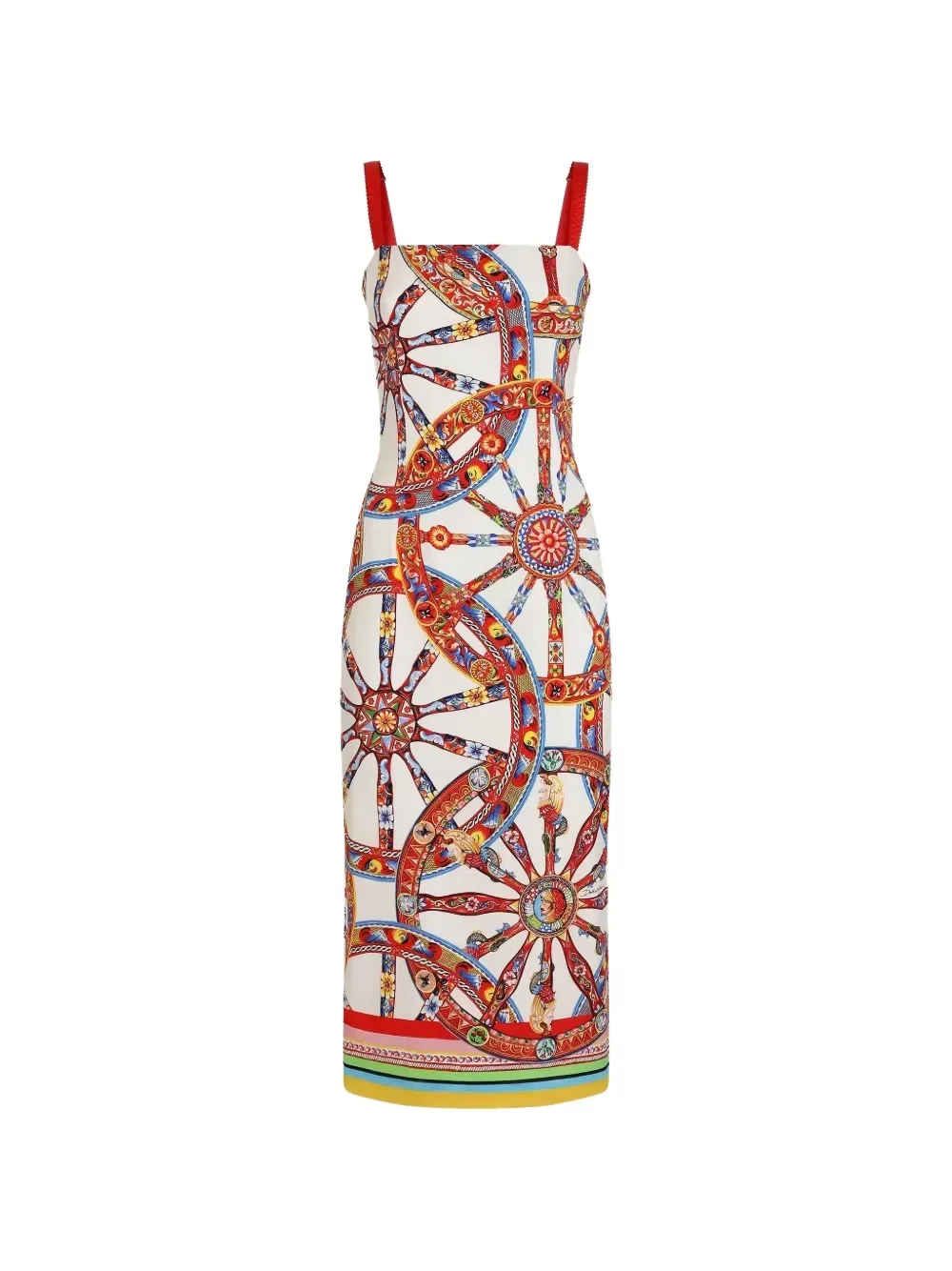 Платье с принтом Carretto Dolce & Gabbana, белый