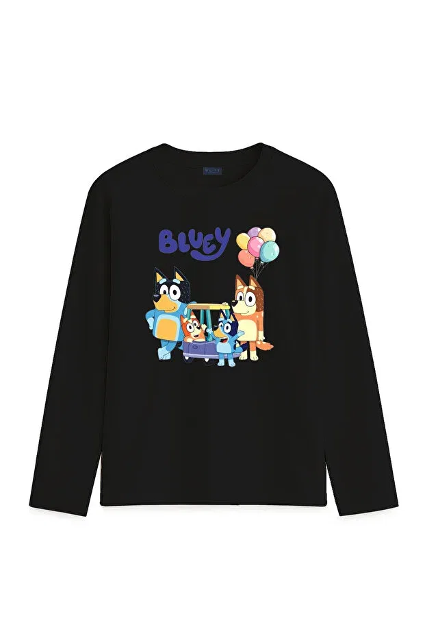 Детская футболка с принтом для девочек Bluey printed Blitzist, Black
