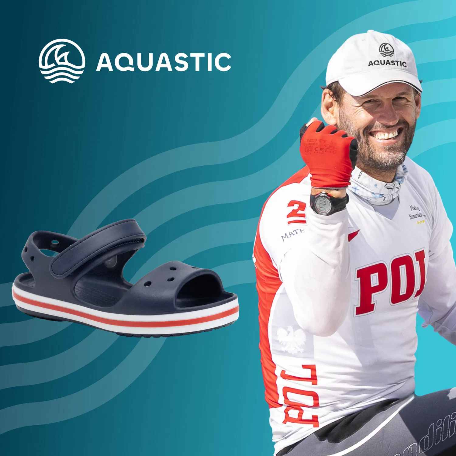 Детские сандалии из ЭВА Aquastic Sandi Jr, Цвет: Dunkelblau — фото 2