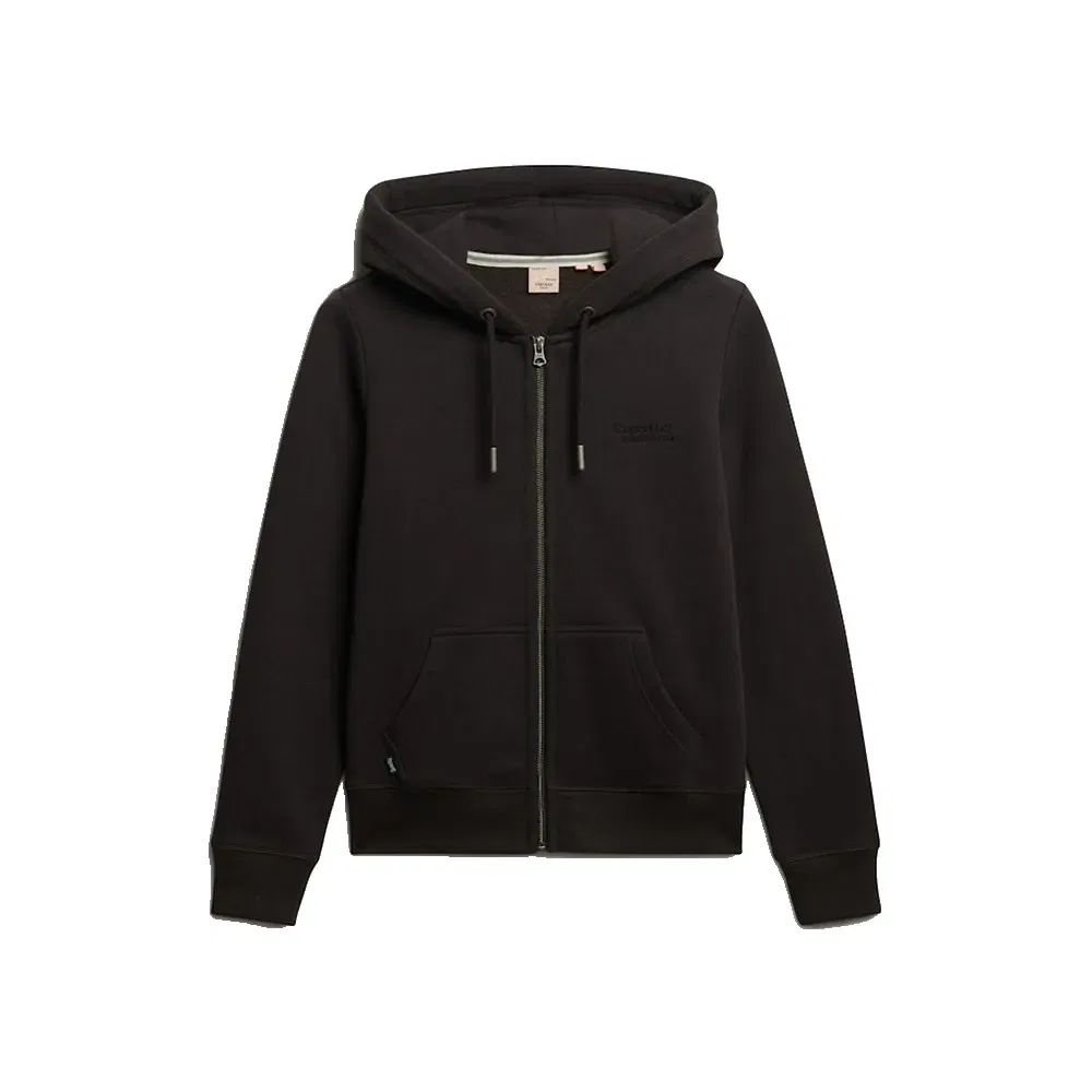Худи на молнии Superdry Essential Logo, черный