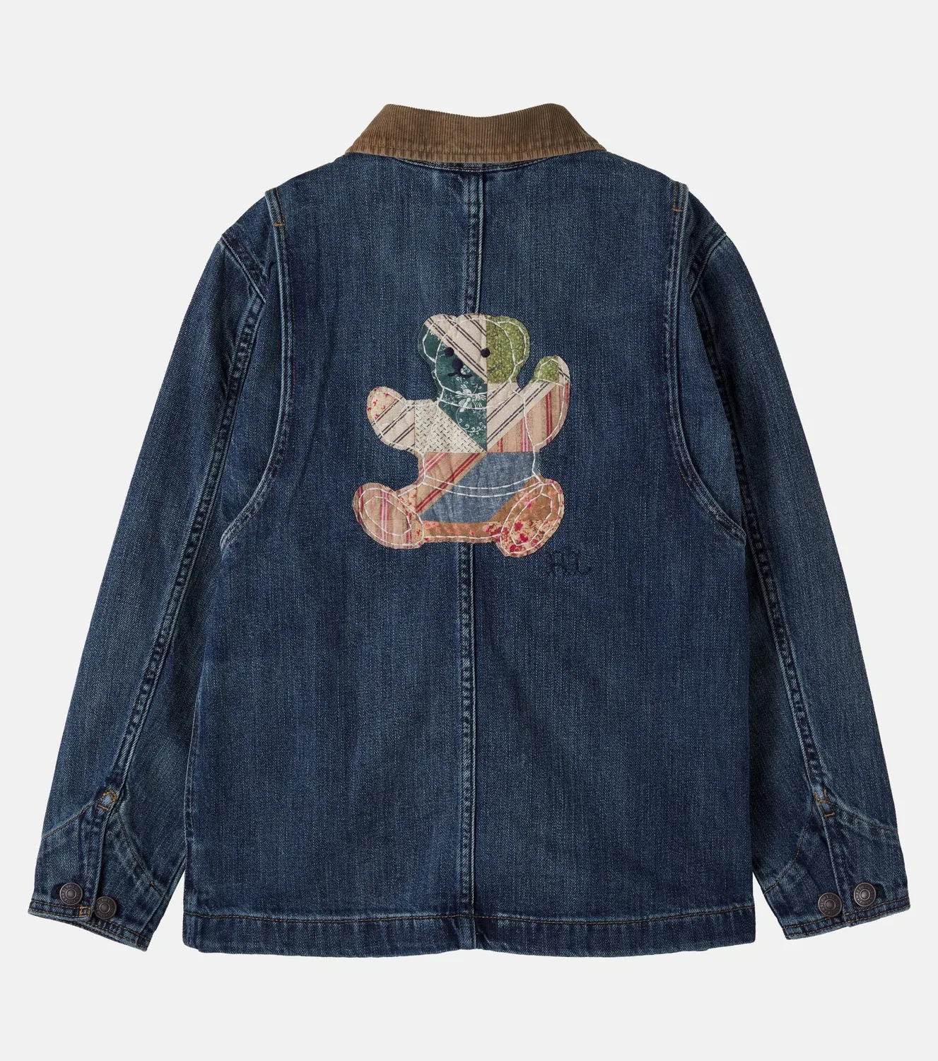 Легкая куртка джинсовая с вельветовой отделкой Polo Ralph Lauren Kids, синий — фото 3