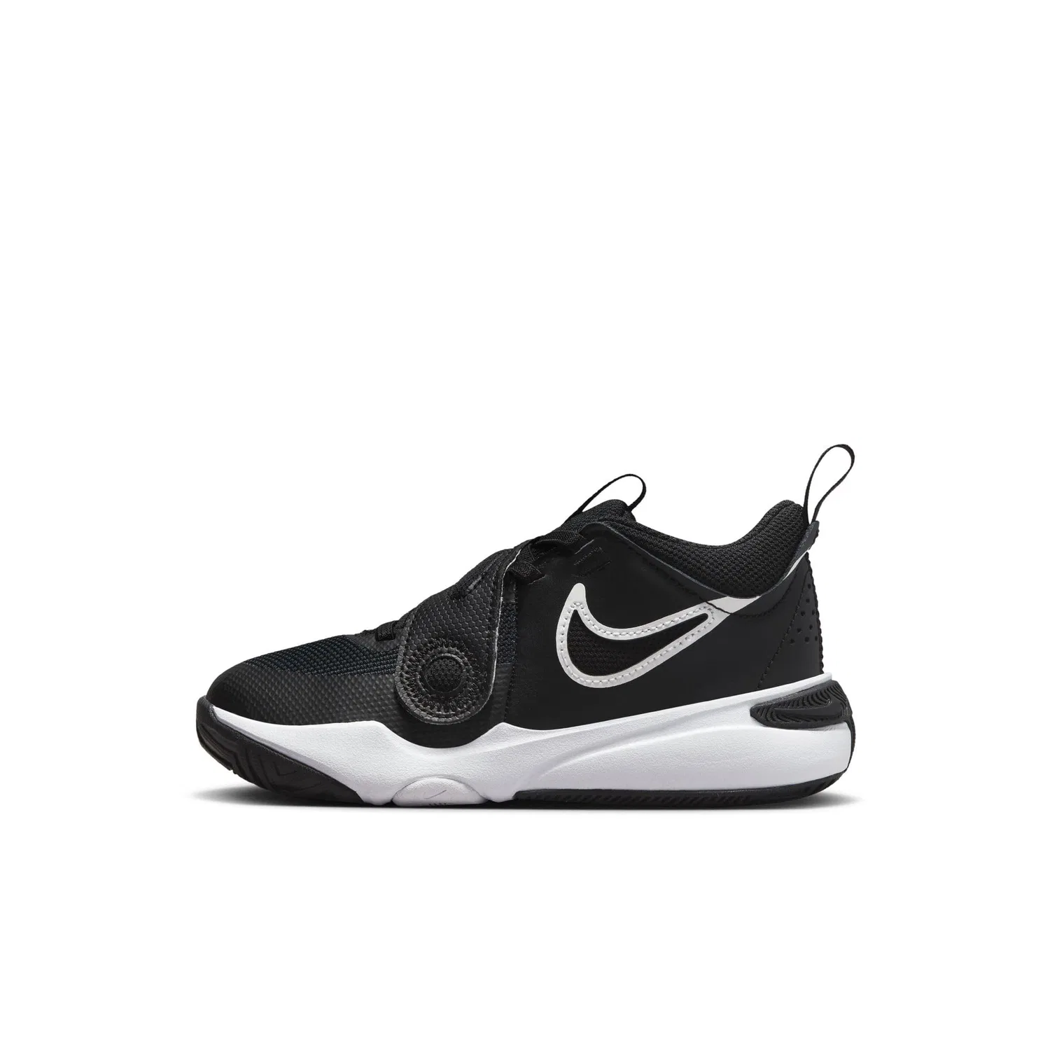 Детские кроссовки для мальчиков с закрытым носком NIKE Team Hustle D 11 NIKE, Black White Black