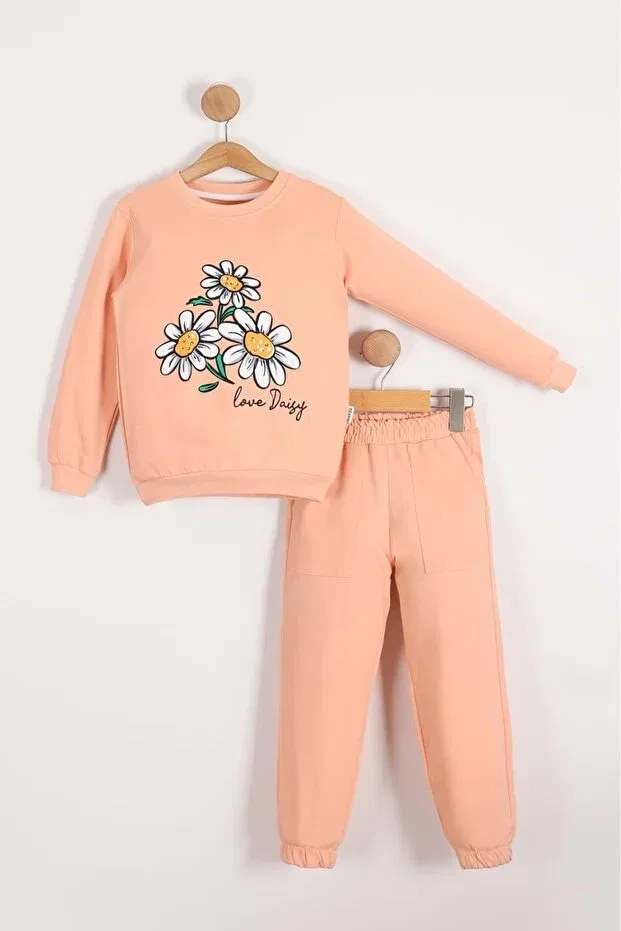 Детский спортивный костюм для девочек с принтом Daisy motif Mnk Baby&Kids, Somon