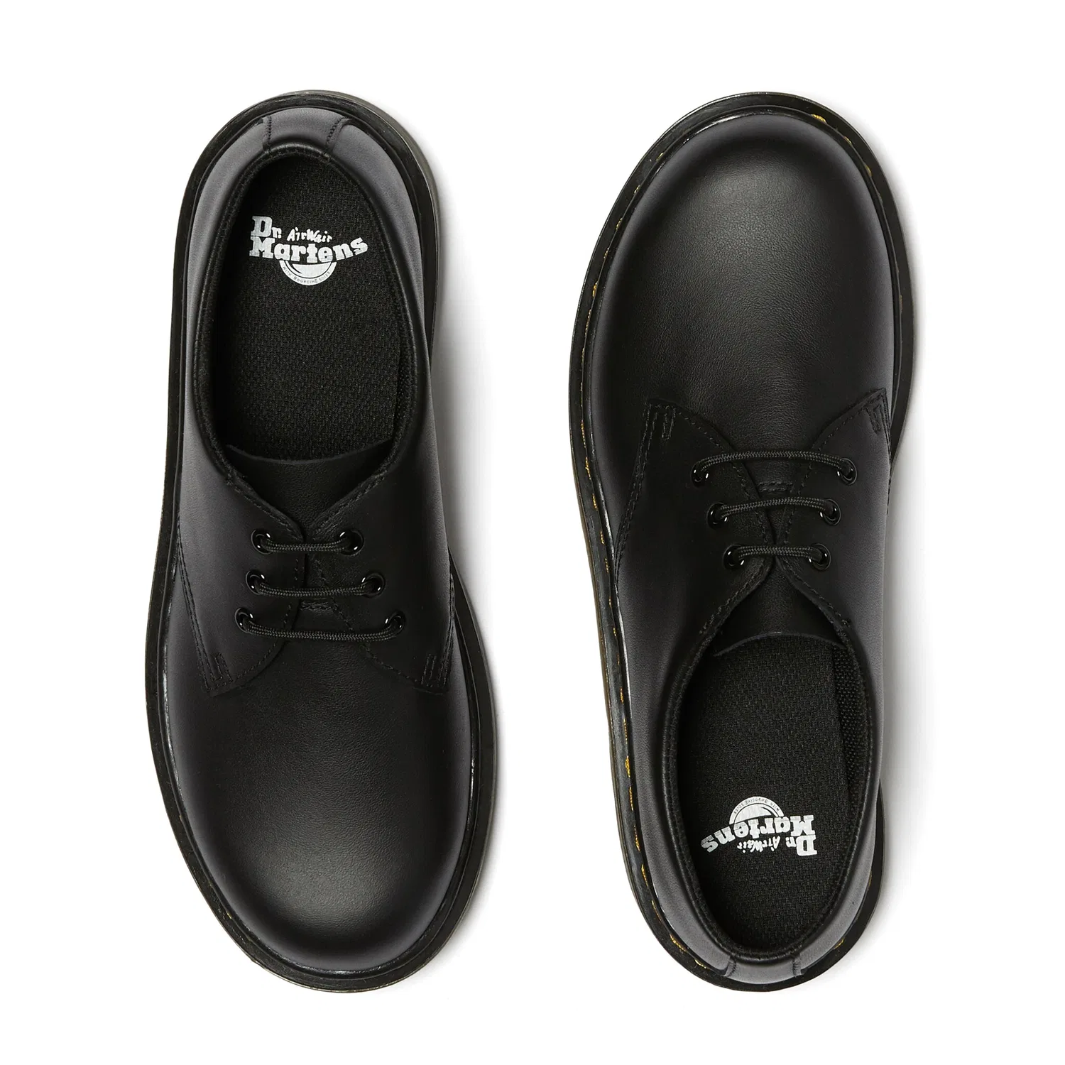 Детские ботинки Dr. Martens 1461 Y на шнуровке, гладкая кожа, Black — фото 2