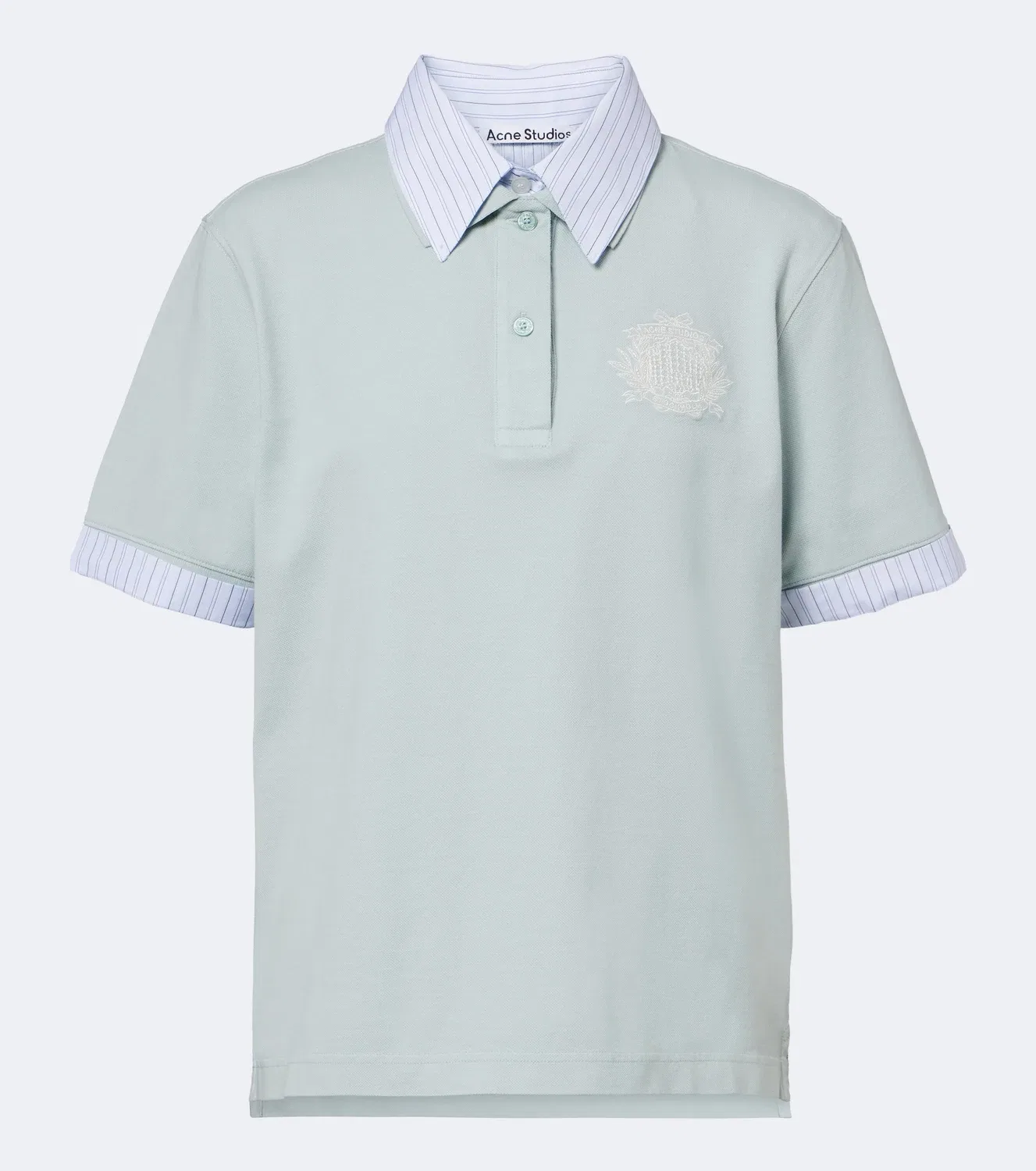 Футболка-поло с воротником-поло Acne Studios, Light Blue
