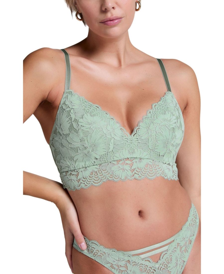 

Бюстгальтер Hunkemoller Andrea без косточек, женский, с подкладкой Hunkemöller, Iceberg green