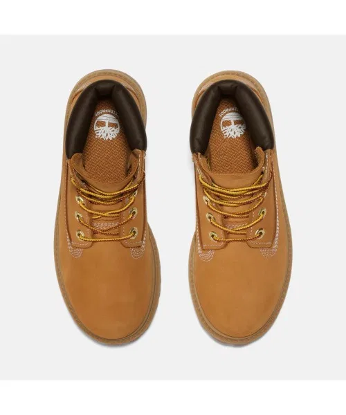 Детские ботинки для девочек с водонепроницаемостью, модель 6 Inch Premium Waterproof Boots Junior Timberland, Wheat — фото 2