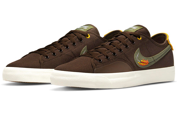 Кроссовки Nike Sb Blazer Court Daan Van Der Linden, коричневый /зеленый — фото 3