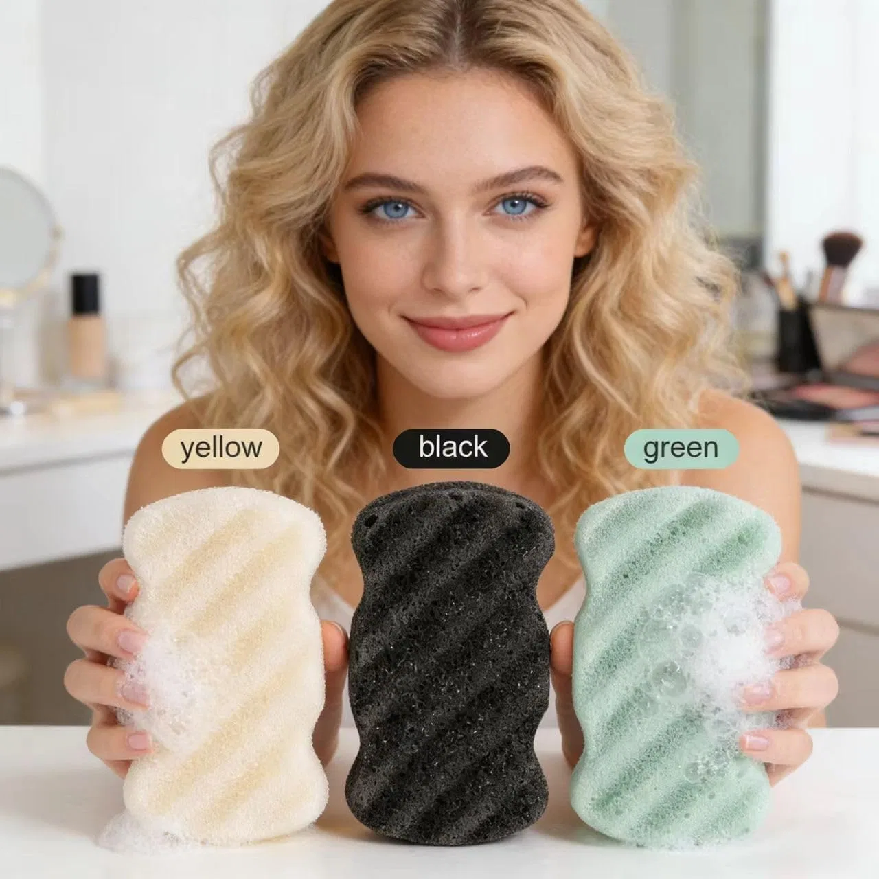 Набор мочалок Konjac Baby Toddler Body Sponge KECUCO, 3 шт, Infant/Toddlers — фото 4