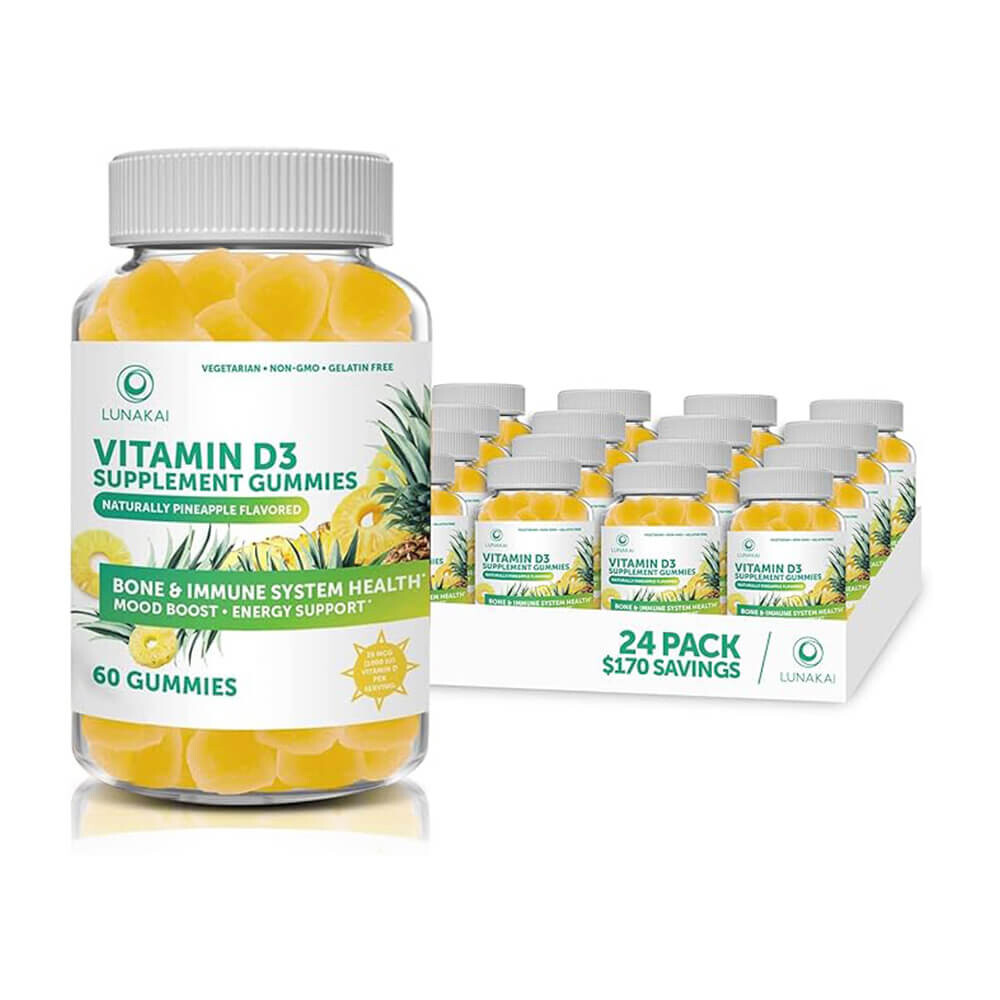 

Витамины для детей и взрослых Vitamin D3 Gummies for Adults and Kids, (60 жевательных конфет, 24 баночки)