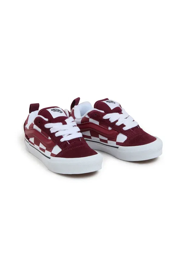 Кроссовки из кожи, модель Knu skool, Vans, Dark Red, темно-красный — фото 2