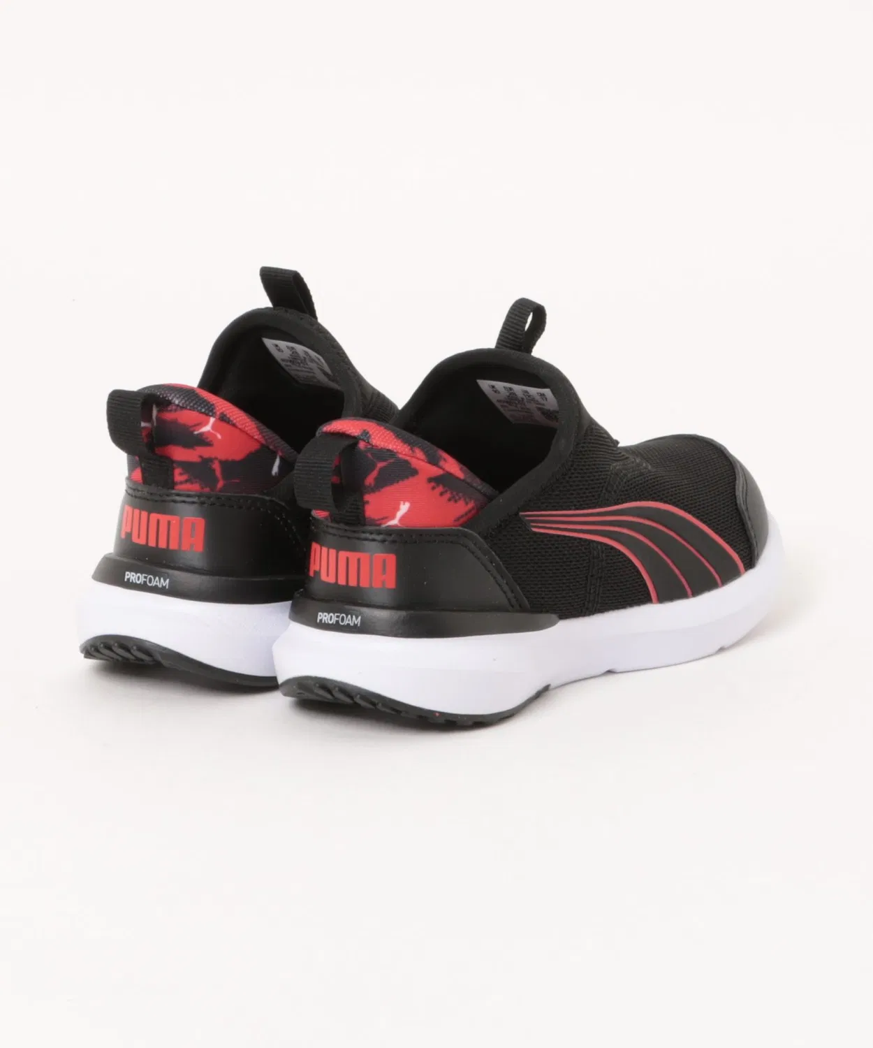 Детские слипоны с принтом KRUZ PROFOAM EASE IN AOP PS PUMA, Black/Red — фото 2