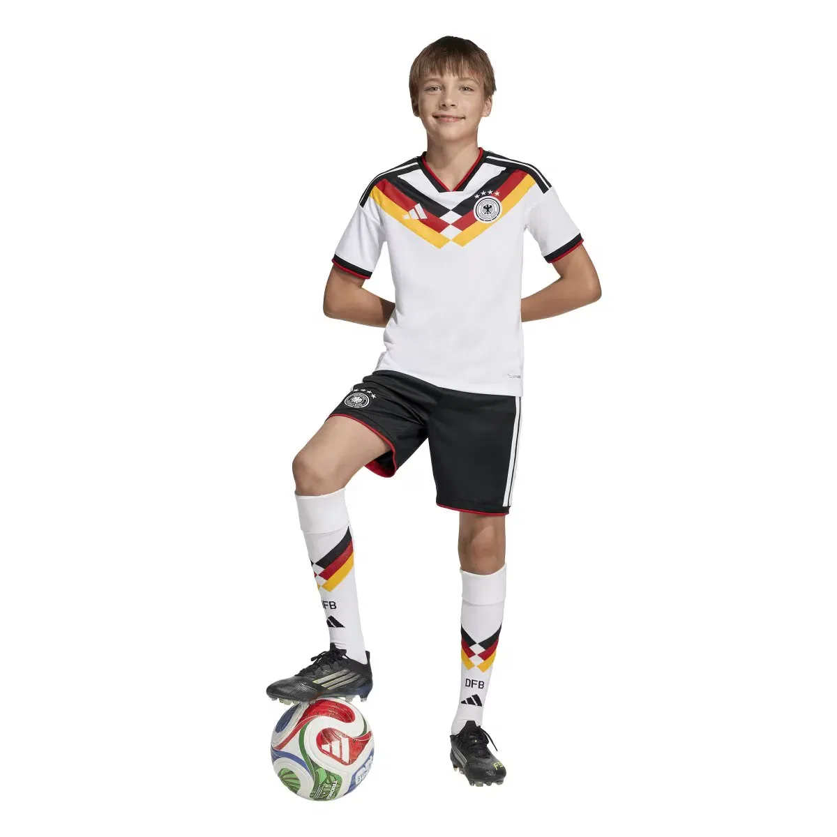 Детская футбольная футболка с принтом Alemania Mundial 2026 adidas, Blanco — фото 3