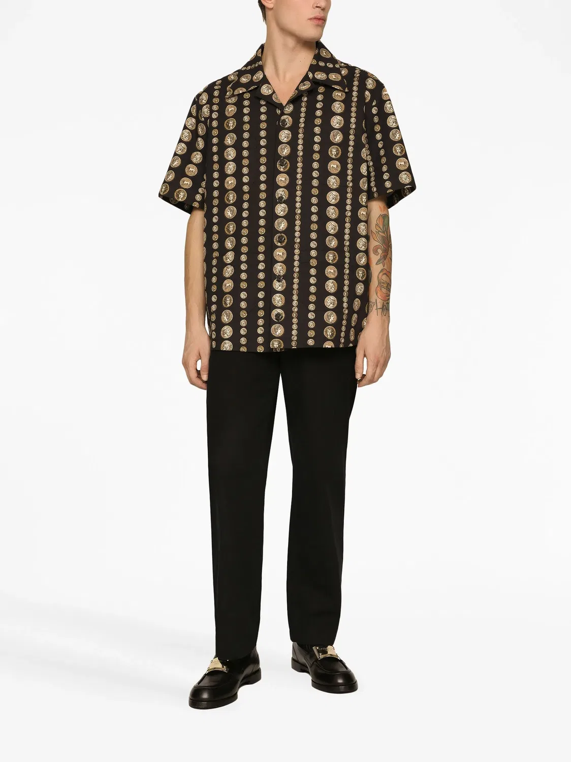 Брюки сPrasmpt Button Front Dolce & Gabbana, черный — фото 3