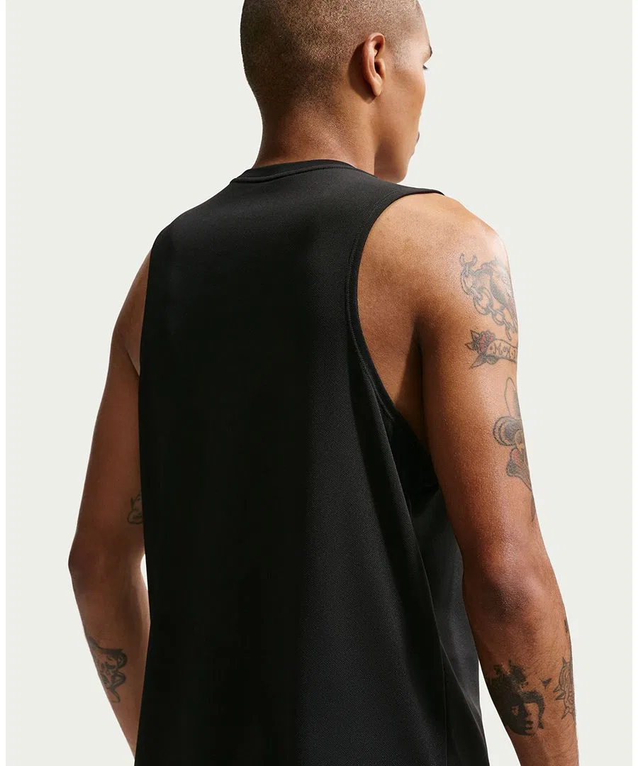 Беговая майка Miler Dri-FIT Nike, Black Reflective Silver — фото 4