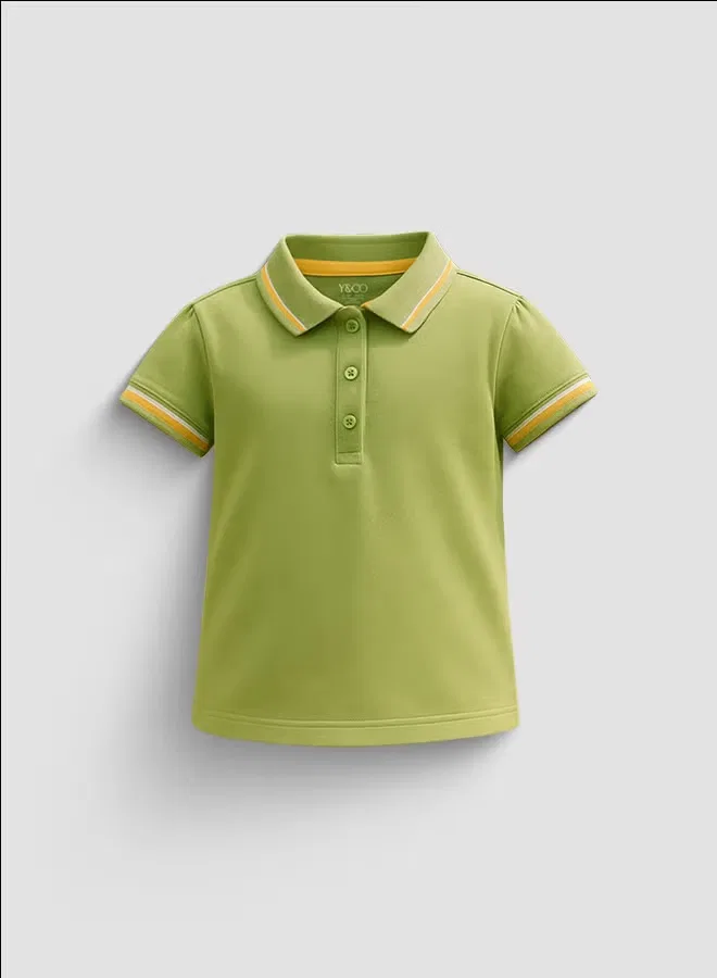 Поло с коротким рукавом Y&Co, зеленый