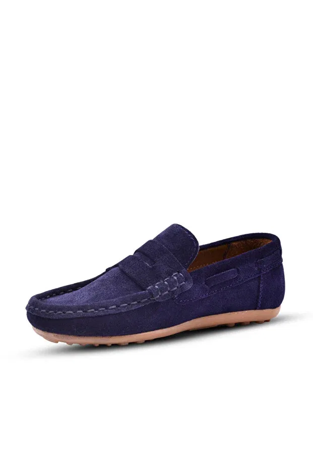 Детские лоферы для мальчиков кожаные Limburg Kids A More, Navy Blue — фото 4
