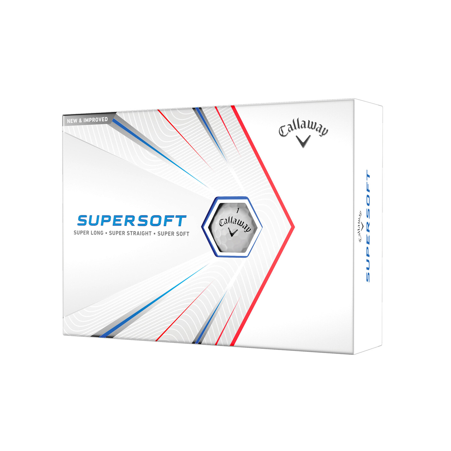 

Мячи для гольфа Supersoft 12 штук белые CALLAWAY, белый