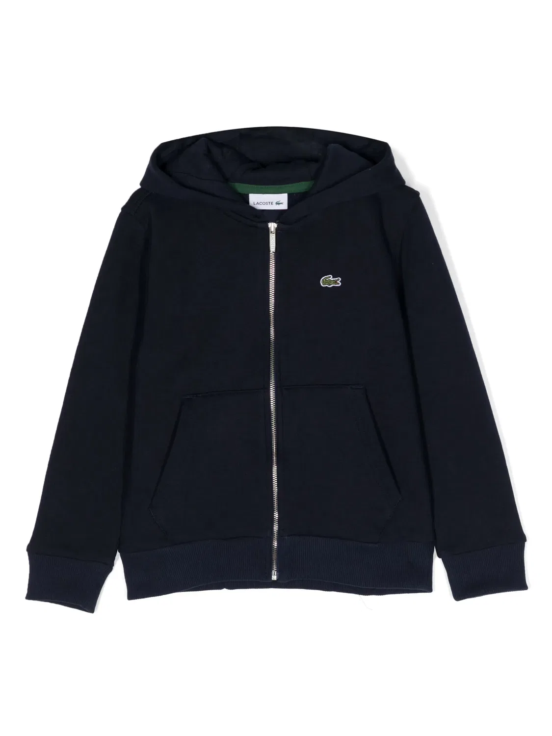 Худи с логотипом на молнии Lacoste, темно-синий