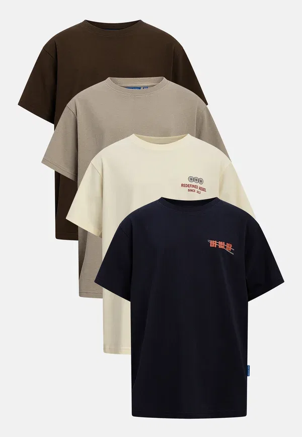 Футболка хлопковая Oscar tee 4 pack, Redefined Rebel, Mixed Colour — фото 4