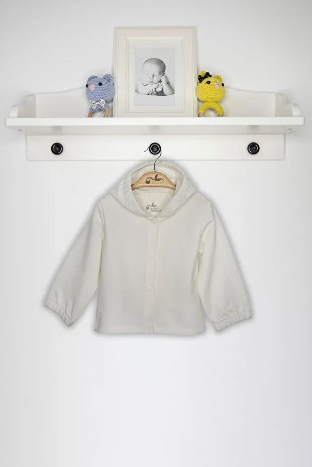 Детский кардиган с капюшоном Newborn Fashion Club, Ecru