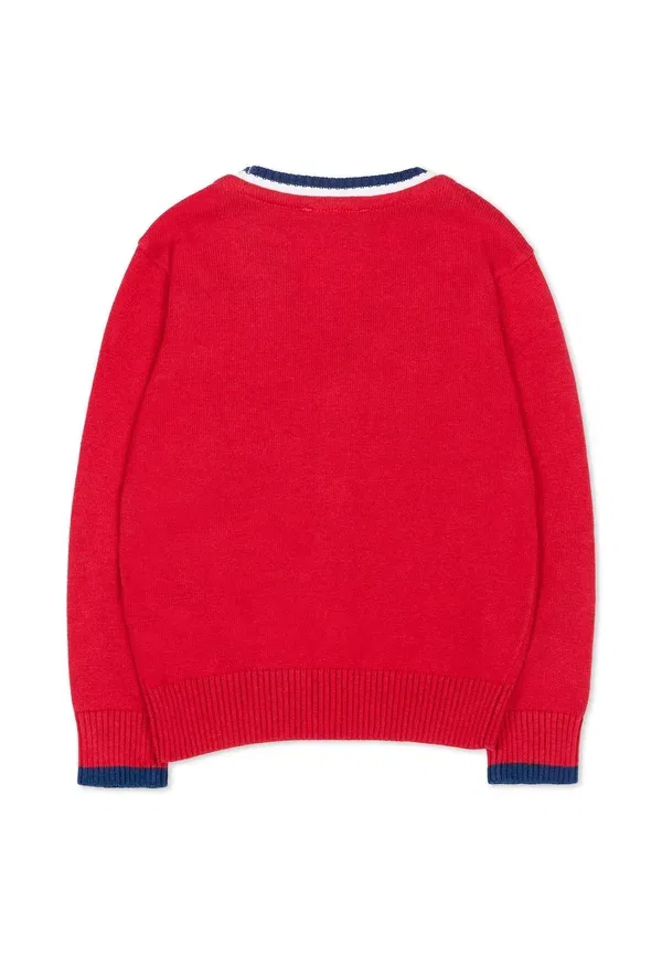 Кардиган хлопковый Cardigan Tru Trussardi Junior, красный — фото 2