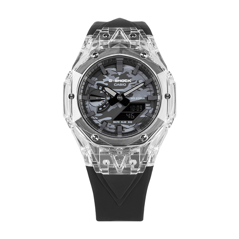 

Мужские часы CASIO Liquid Crystal/Analog Dual Display Series серые