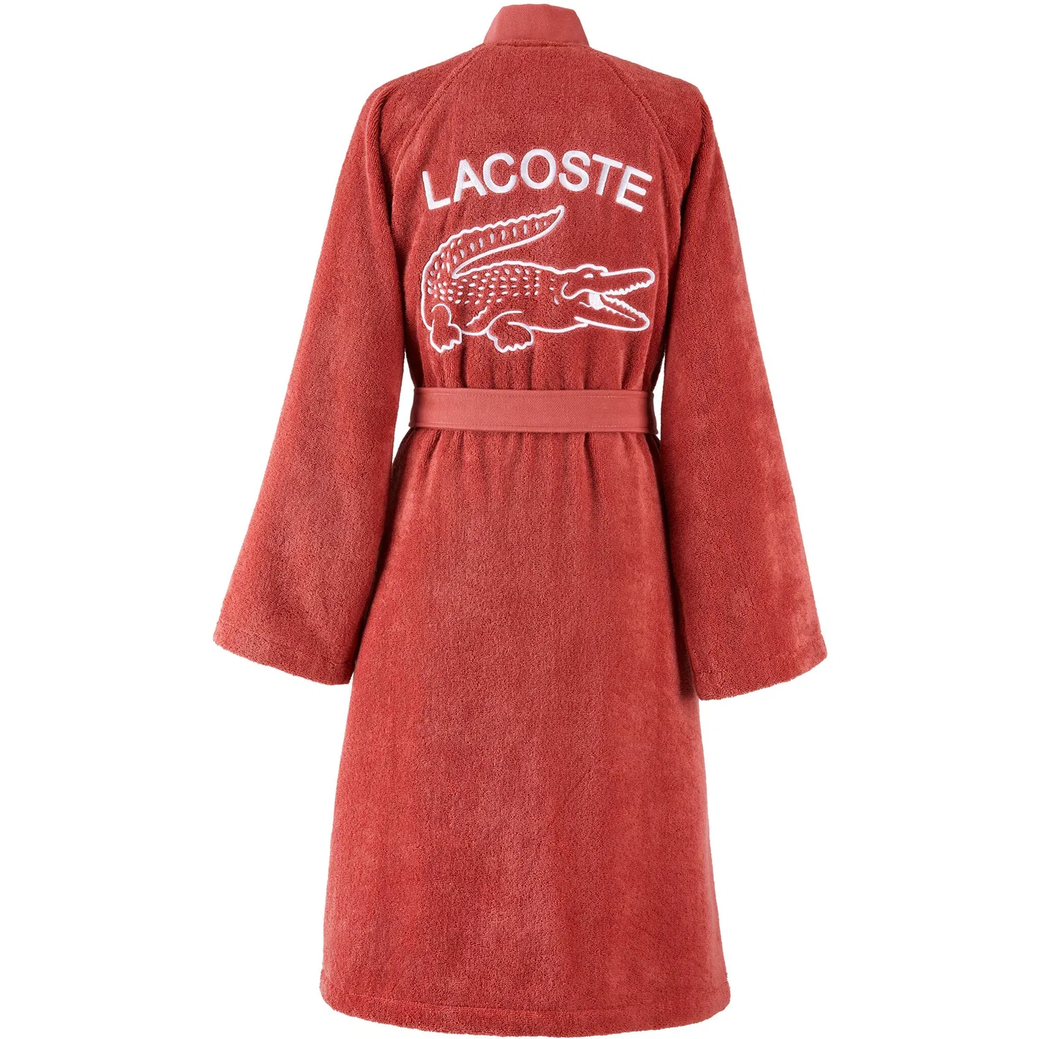 Халат Lacoste Sierra, хлопковый, с вышивкой крокодил — фото 2