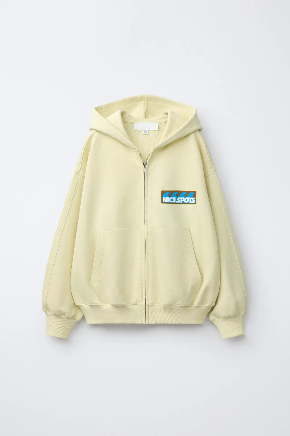 Худи на молнии с принтом ZARA, Light yellow